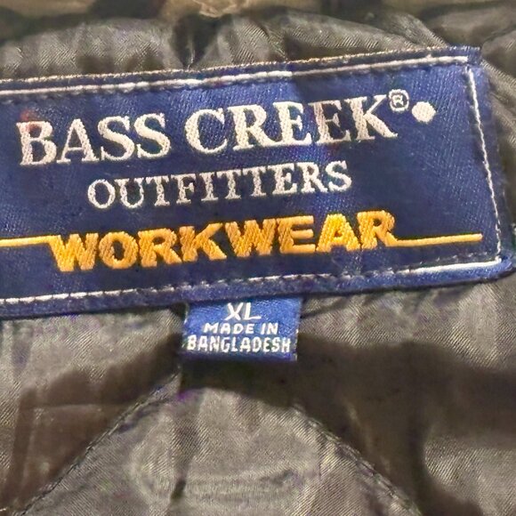 ~~Bass Creek Outfitters FULL-ZIP & SNAP Workwear HOODED Brown DENIM XL Jacket  * - Picture 5 of 6